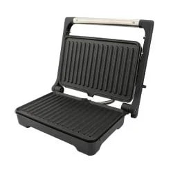 Грил скара Rosberg R51442I, 1500W, Отваряне на 180 гр, Незалепваща, Тава за мазнина, Инокс/черен