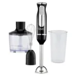 Пасатор, чопър и миксер 3в1 Oliver Voltz OV51112KSC, 800W, 700ml, Стоманена приставка, 2 скорости, Черен/Инокс